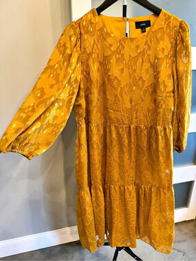 Women’s maia Floral Mini Dress in Yellow Size 10 NWT